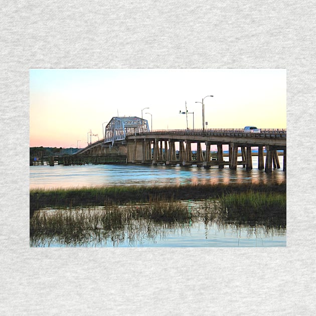 Beaufort Woods Memorial Bridge at Sunset by SeaChangeDesign